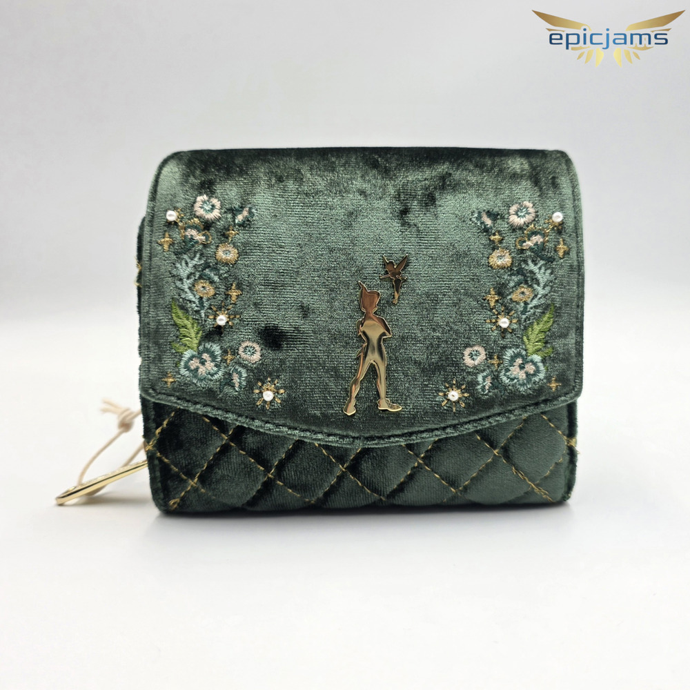 Loungefly Disney Peter Pan Exclusive Quilted Texture Wallet New